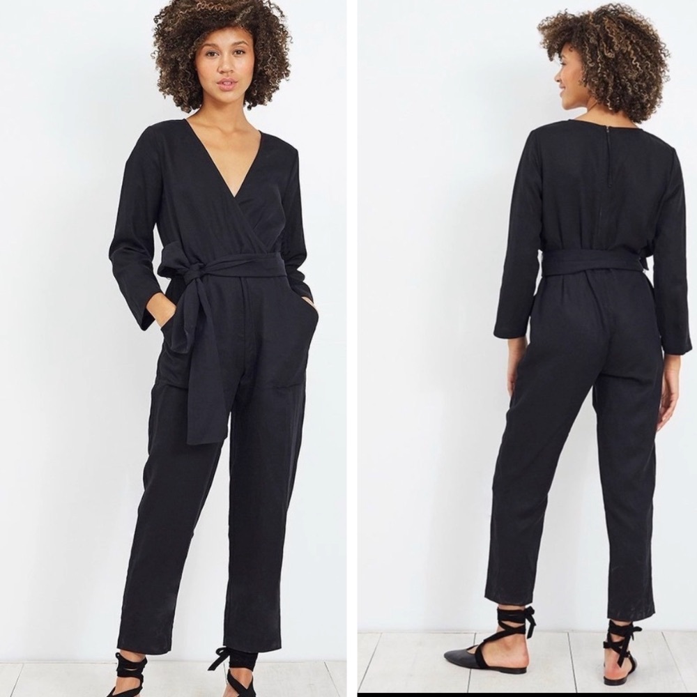 Apiece Apart Morena Pocket Jumpsuit in Black